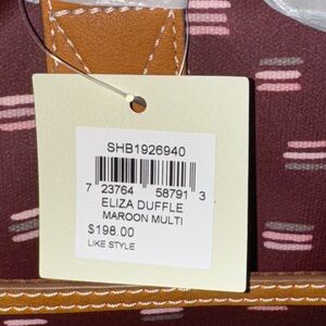 Sakroots Maroon and Brown Duffle Bag